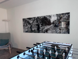 Freizeitraum eines Unternehmens mit Fotografie