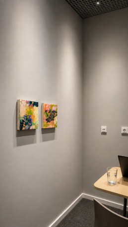quadratische Gemälde im Unternehmen gemietet bei Bailer Kunst